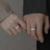 Accompany you S999 foot silver plain ring couple ring(40% Off 2 Pieces)