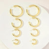 C-shaped hollow large earring studs are not easy to allergy（40% off on 2 pieces）