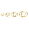 C-shaped hollow large earring studs are not easy to allergy（40% off on 2 pieces）