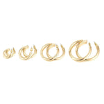 C-shaped hollow large earring studs are not easy to allergy（40% off on 2 pieces）