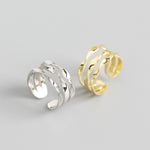 S925 Sterling Silver Triple Line Twist Open Ring(40% Off 2 Pieces)