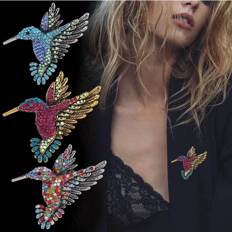 Diamonds Hummingbird Personalized Animal Pin Corsage Women's Brooch (40% Off 2)