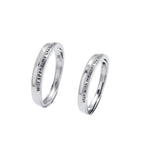 Personalized couple ring white gold size adjustable (40% off 2 pieces)