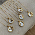 Fashion twelve constellation necklace copper-plated real gold small gift (40% discount from 2 pieces)