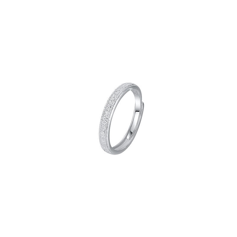 Accompany you S999 foot silver plain ring couple ring(40% Off 2 Pieces)