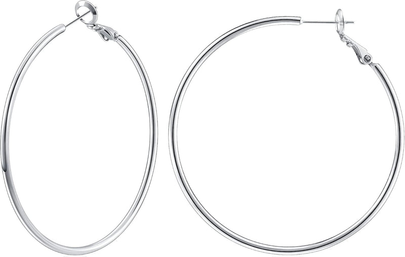 925 Sterling Silver Earrings Gold Ladies Hoops(40% off from 2 pairs)