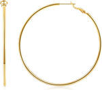 925 Sterling Silver Earrings Gold Ladies Hoops(40% off from 2 pairs)