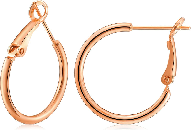 925 Sterling Silver Earrings Gold Ladies Hoops(40% off from 2 pairs)