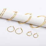 925 Sterling Silver Earrings Gold Ladies Hoops(40% off from 2 pairs)