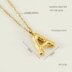 Stainless Steel Vapor Bubble Hip Hop Letter Pendant Necklace（Two for 40% off）