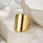 Smooth open wide face ring（40% discount from 2 pieces）