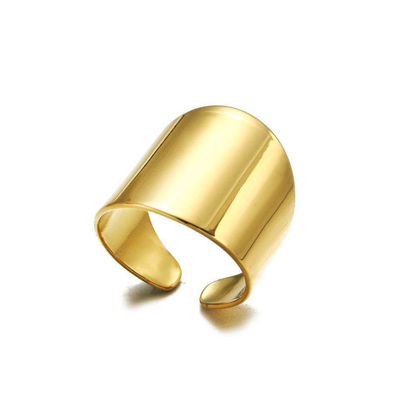 Smooth open wide face ring（40% discount from 2 pieces）