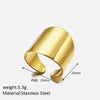 Smooth open wide face ring（40% discount from 2 pieces）