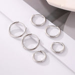 925 Silver Post Earrings 3 Pairs（40% discount from 2 sets）