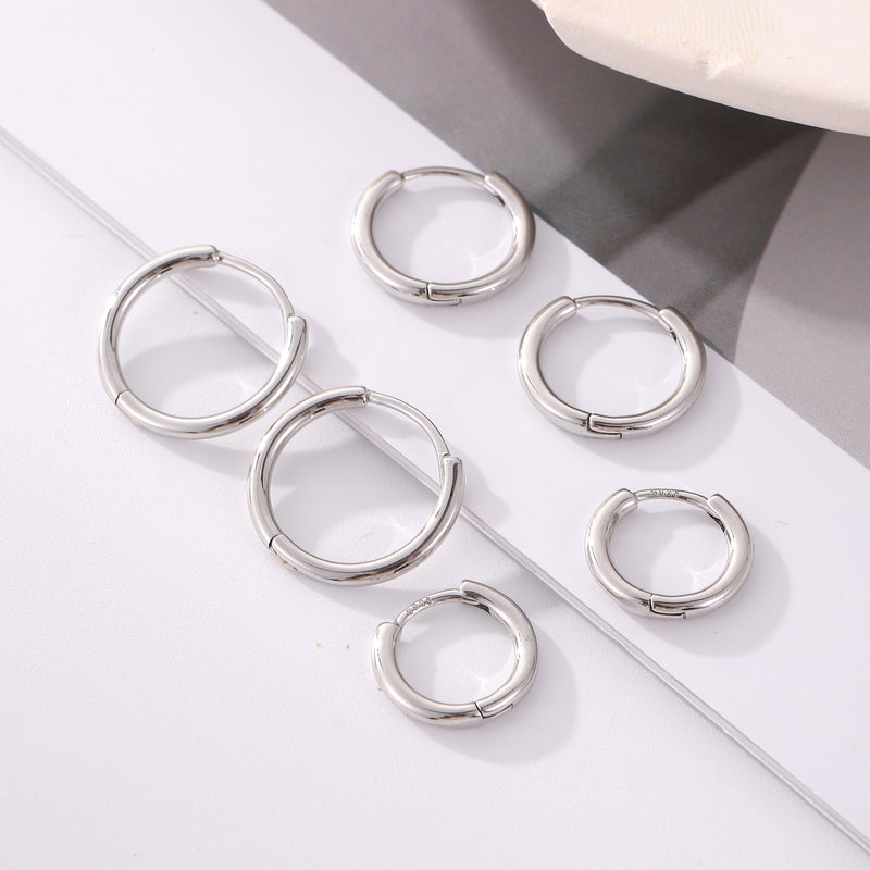 925 Silver Post Earrings 3 Pairs（40% discount from 2 sets）