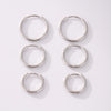 925 Silver Post Earrings 3 Pairs（40% discount from 2 sets）