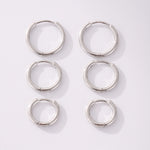 925 Silver Post Earrings 3 Pairs（40% discount from 2 sets）