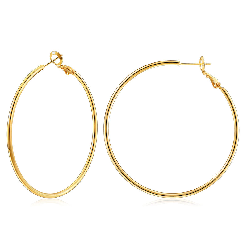 925 Sterling Silver Earrings Gold Ladies Hoops(40% off from 2 pairs)