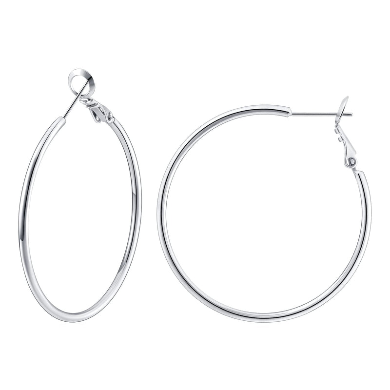 925 Sterling Silver Earrings Gold Ladies Hoops(40% off from 2 pairs)