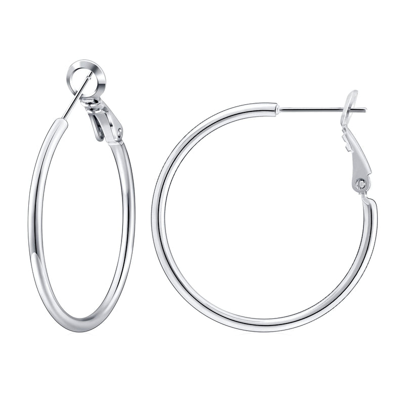 925 Sterling Silver Earrings Gold Ladies Hoops(40% off from 2 pairs)