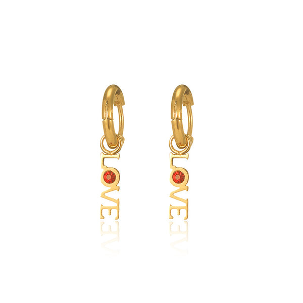 Women's LOVE Dangle Zirconia Earrings（40% discount from 2 pieces）