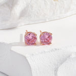 Pink Gemstone Stud Earrings Set of 3（40% discount from 2 sets）