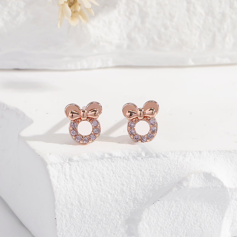 Pink Gemstone Stud Earrings Set of 3（40% discount from 2 sets）