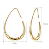 Gold Oval Glossy Hook Earrings (40% off from 2 pieces)