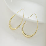 Gold Oval Glossy Hook Earrings (40% off from 2 pieces)