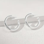 C-shaped hollow large earring studs are not easy to allergy（40% off on 2 pieces）