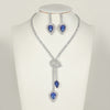 Sapphire Pendant Necklace Earrings Set（40% discount from 2 sets）