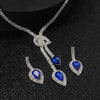 Sapphire Pendant Necklace Earrings Set（40% discount from 2 sets）