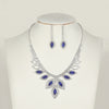 Sapphire necklace and earring jewelry set（40% discount from 2 sets）