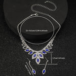 Sapphire necklace and earring jewelry set（40% discount from 2 sets）