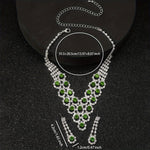 Greenstone Necklace and Earrings Jewelry Set（40% discount from 2 sets）