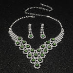 Greenstone Necklace and Earrings Jewelry Set（40% discount from 2 sets）