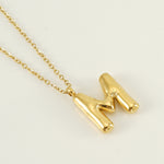 Stainless Steel Vapor Bubble Hip Hop Letter Pendant Necklace（Two for 40% off）