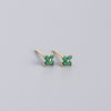 S925 sterling silver four-leaf flower colored flower stud earrings(40% Off 2 Pieces)