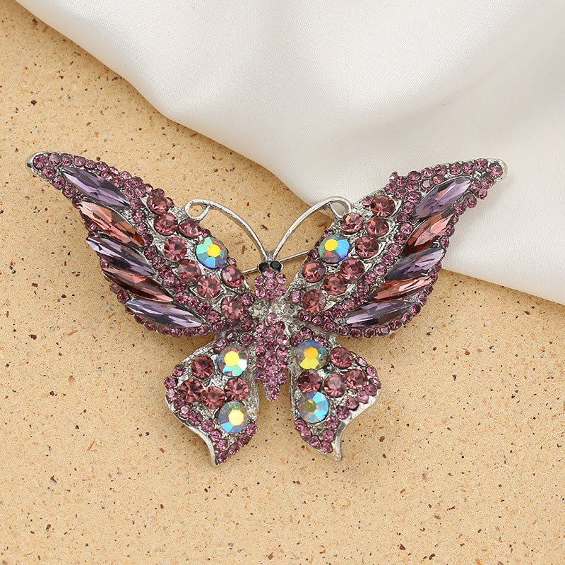 High-grade butterfly brooch alloy with diamonds pin(40% discount from 2 pieces)