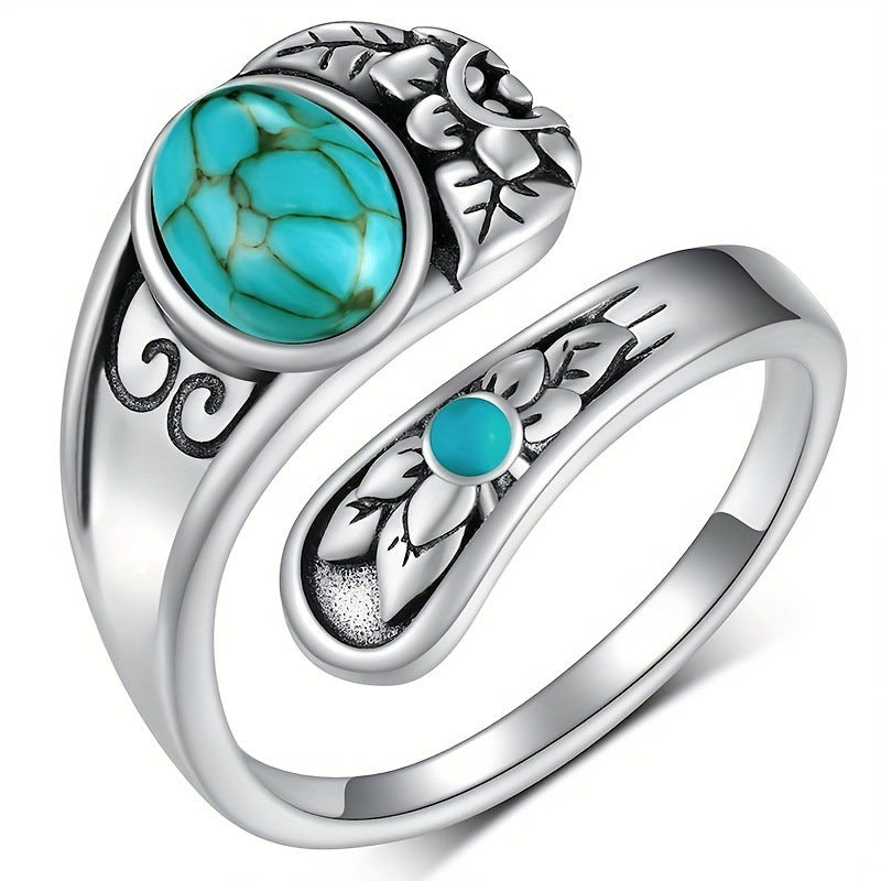 Vintage Silver Turquoise Open Ring (40% off 2)