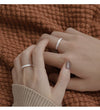 Accompany you S999 foot silver plain ring couple ring(40% Off 2 Pieces)