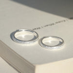 Accompany you S999 foot silver plain ring couple ring(40% Off 2 Pieces)