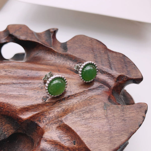 925 Sterling Silver Natural Jasper Earrings(40% discount for 2 pairs or more)