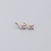 S925 sterling silver four-leaf flower colored flower stud earrings(40% Off 2 Pieces)