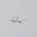 S925 sterling silver four-leaf flower colored flower stud earrings(40% Off 2 Pieces)