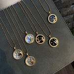 Fashion twelve constellation necklace copper-plated real gold small gift (40% discount from 2 pieces)