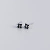 S925 sterling silver four-leaf flower colored flower stud earrings(40% Off 2 Pieces)