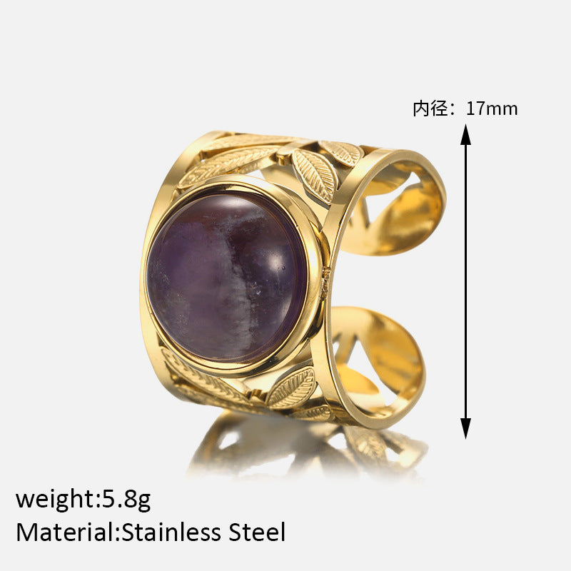 Women's Stainless Steel Gemstone Ring（40% discount from 2 pieces）