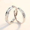 S925 Sterling Silver White Gold Couple's Ring (40% Off 2 Pieces)