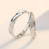 S925 Sterling Silver White Gold Couple's Ring (40% Off 2 Pieces)